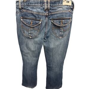 O’Neill Y2K distressed embroidered Jeans Unique flap pockets size 9 34X31